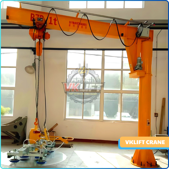 Báo giá cầu trục quay áp cột theo tải trọng (500kg – 5 tấn) mới nhất