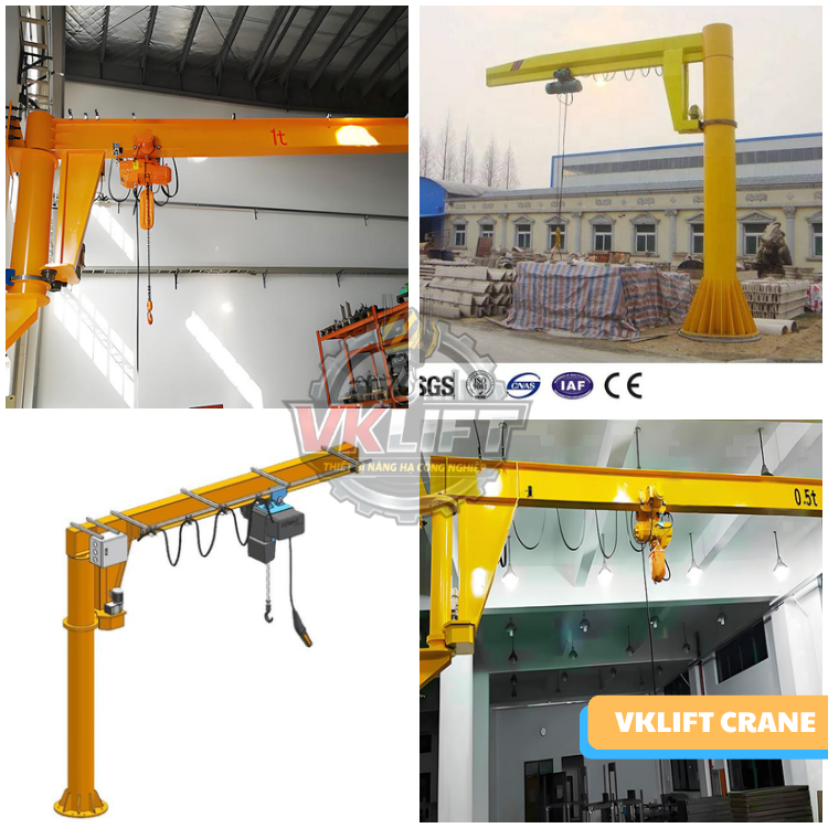 So sánh cầu trục quay áp tường và cầu trục quay áp cột – Nên chọn loại nào?