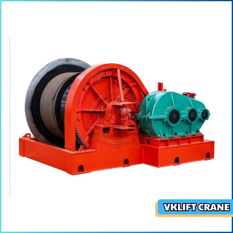 Tời kéo mặt đất đồng bộ tải trọng 20 tấn