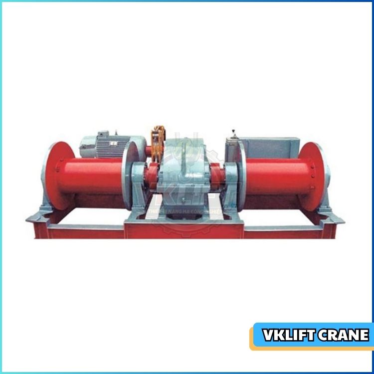 Tời kéo 2 tang dạng đối xứng