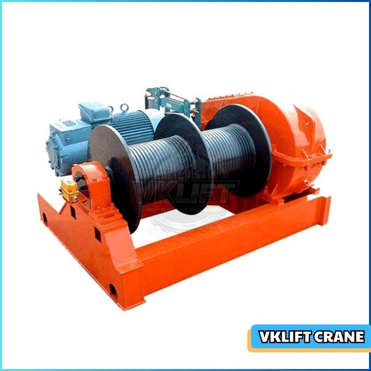 Tời kéo hai tang cuốn nhả cáp kéo