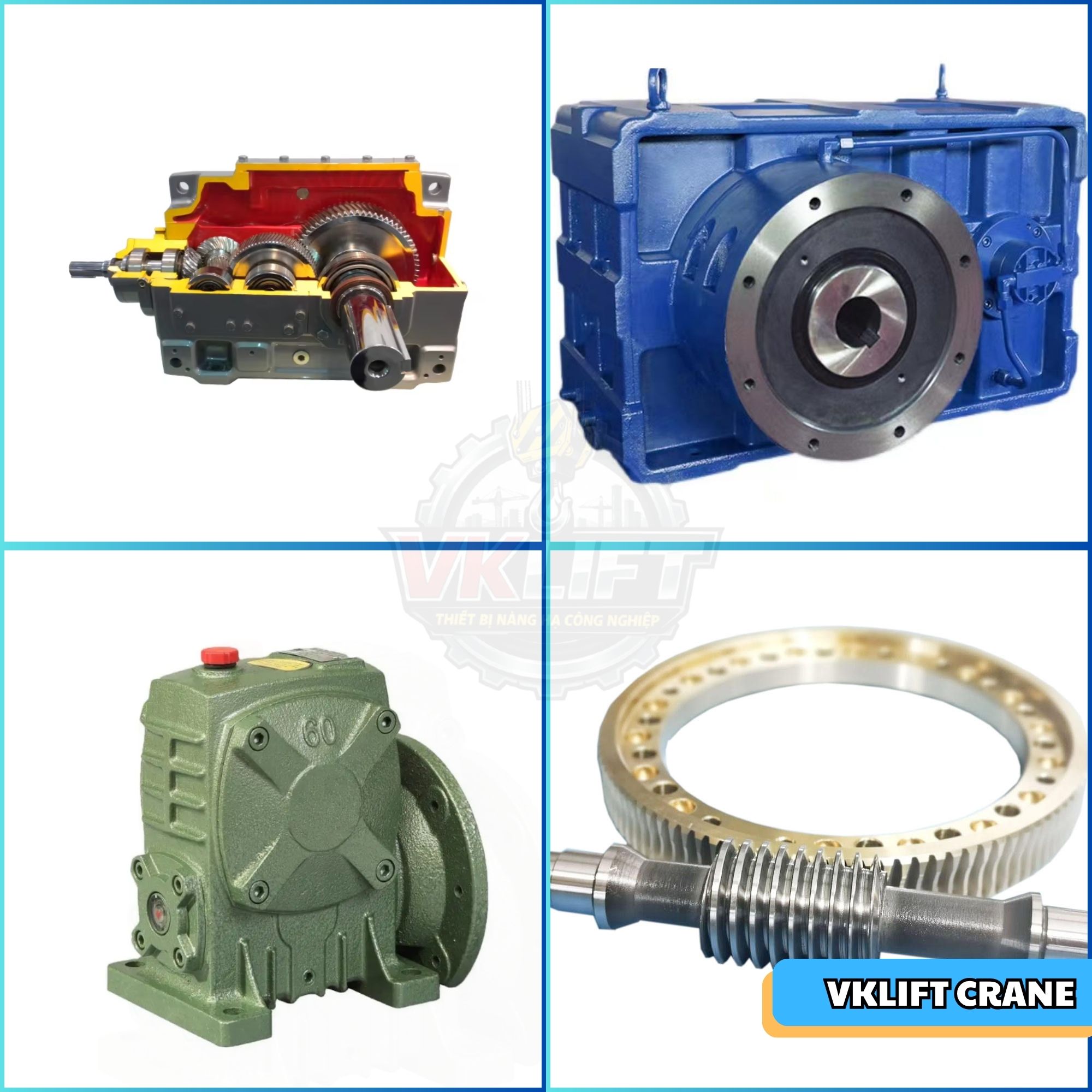 Hộp giảm tốc trục vít và bánh răng trụ khác nhau như thế nào?