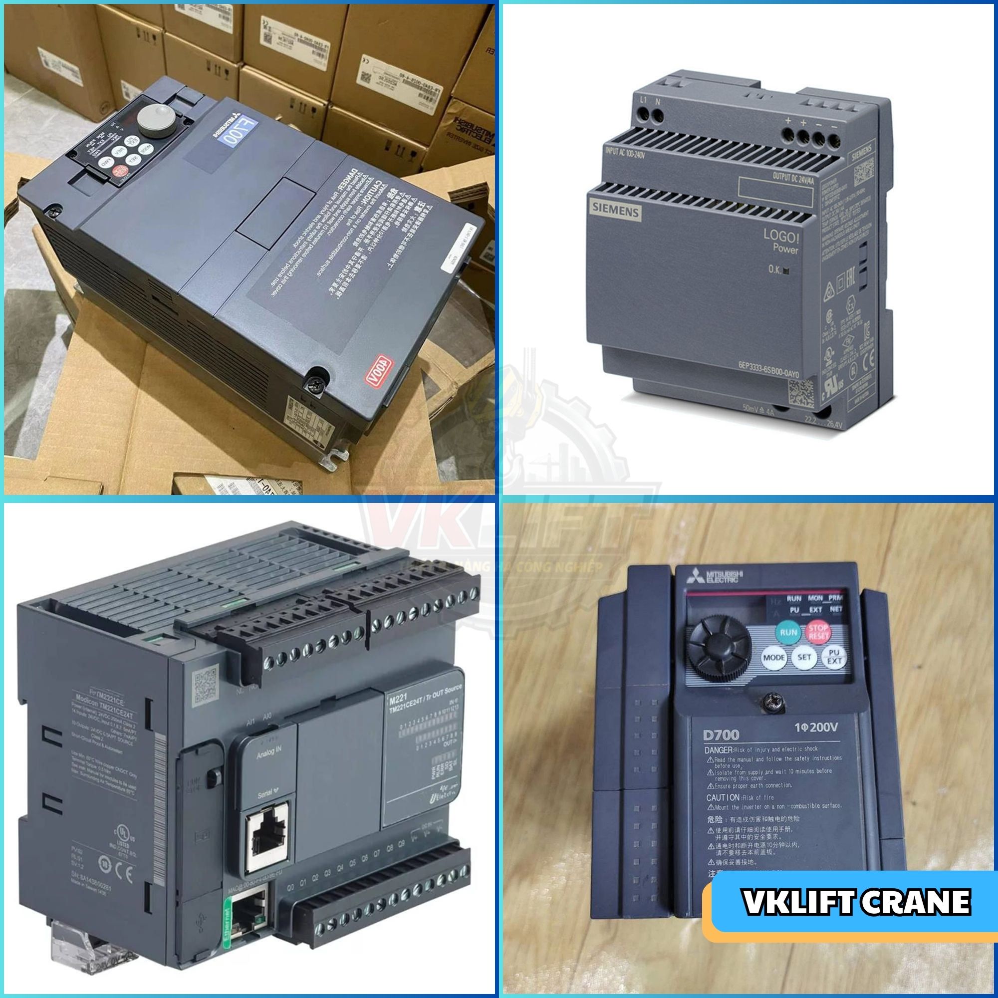 PLC kết hợp biến tần trong hệ thống cầu trục – VNID