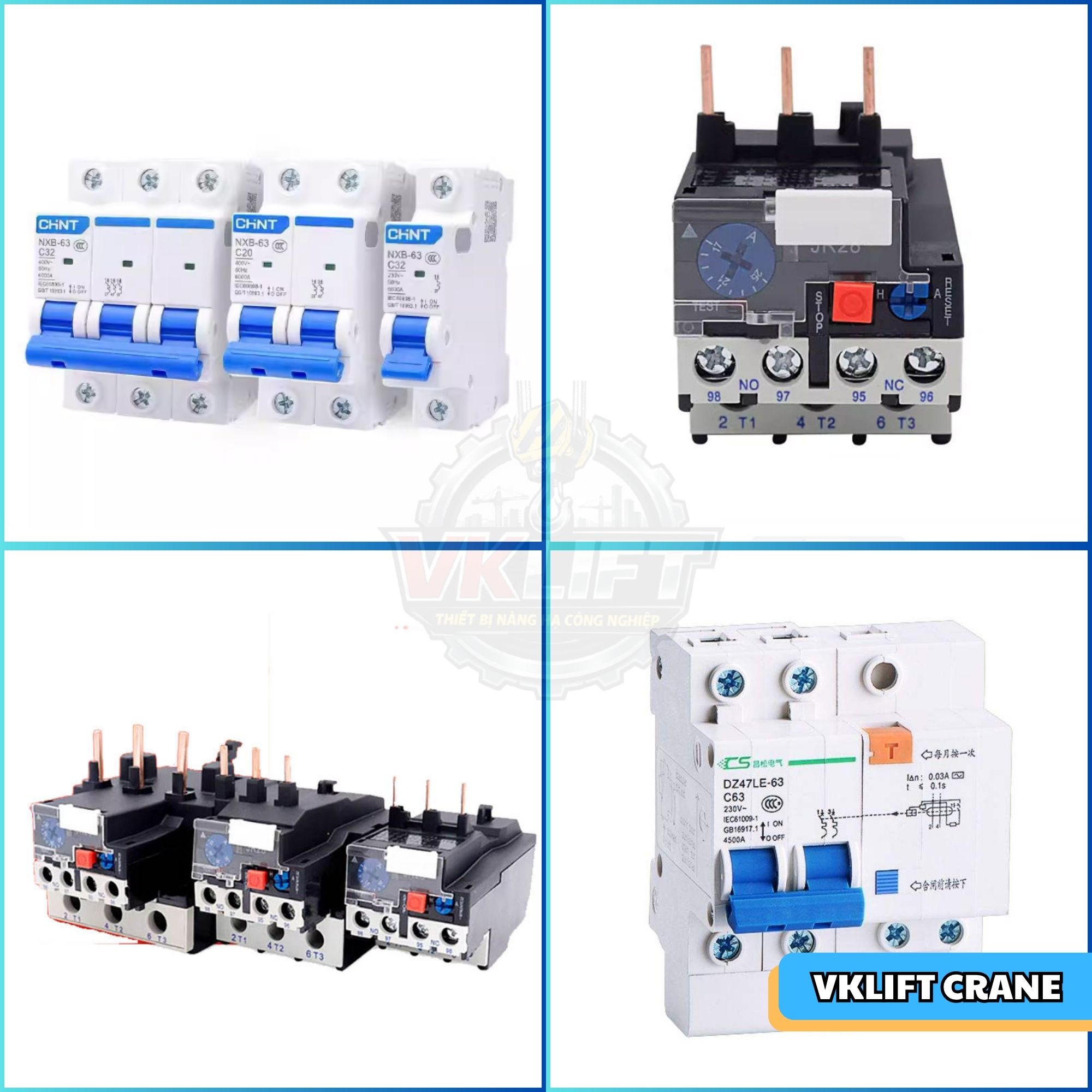 So sánh rơ le nhiệt và CB (aptomat) - VNID